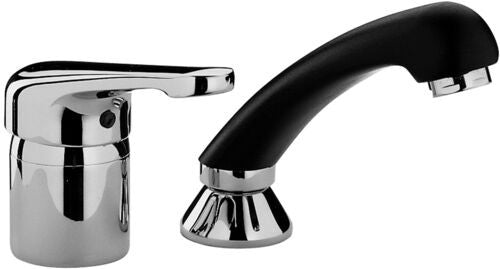 Paffoni Nettuno Nt087 Miscelatore Con Doccetta Monogetto, vista frontale su sfondo bianco