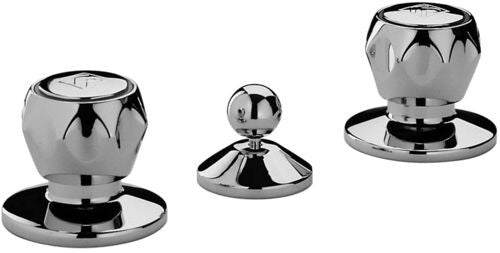 Paffoni Danubio Gruppo Bidet 3 Fori Scarico Automatico Cromo