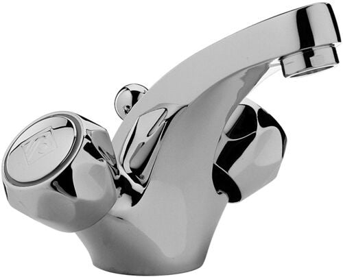 Paffoni Danubio Da070 Gruppo Lavabo Con Scarico Automatico, vista frontale su sfondo bianco