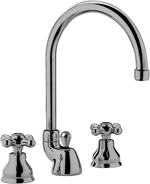 Paffoni Iris Irv057 Gruppo Lavabo 3 Fori Con Scarico, vista frontale su sfondo bianco