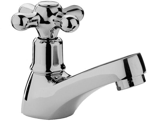 Paffoni Iris Irv090 Rubinetto Lavabo Solo Acqua Fredda Cromo, vista frontale su sfondo bianco