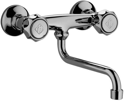 Paffoni danubio da170 gruppo lavello a muro canna 18 cm cromo