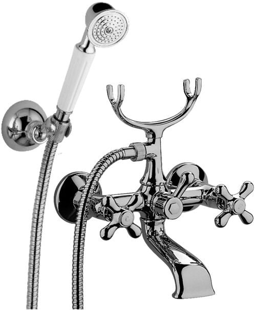 Paffoni Iris IRV022CR Gruppo Vasca Esterno Lusso con ambientato in box doccia con pareti in vetro