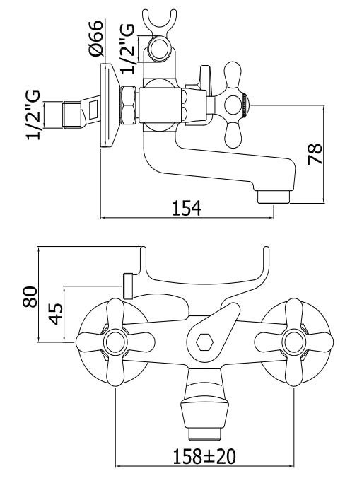Paffoni Iris Irv024 Gruppo Vasca Doccia Esterno con doccia e Flessibile 100 Cm Cromo