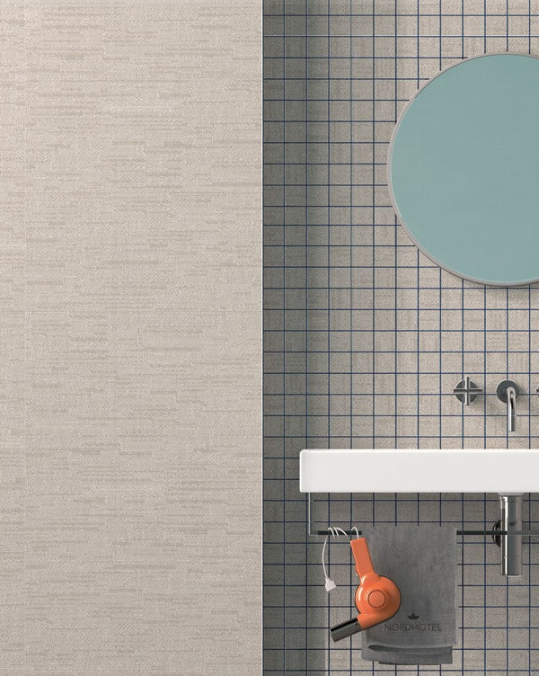 Pavimento rivestimento 30x60 Effetto Tessuto in Gres Porcellanato Rettificato Ecru Ceramica Sant Agostino Digitalart CSADIAEC30