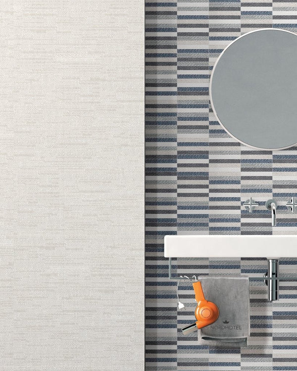 Pavimento rivestimento 60x120 Effetto Tessuto Gres Porcellanato Rettificato White Ceramica Sant Agostino Digitalart CSADIAWH12