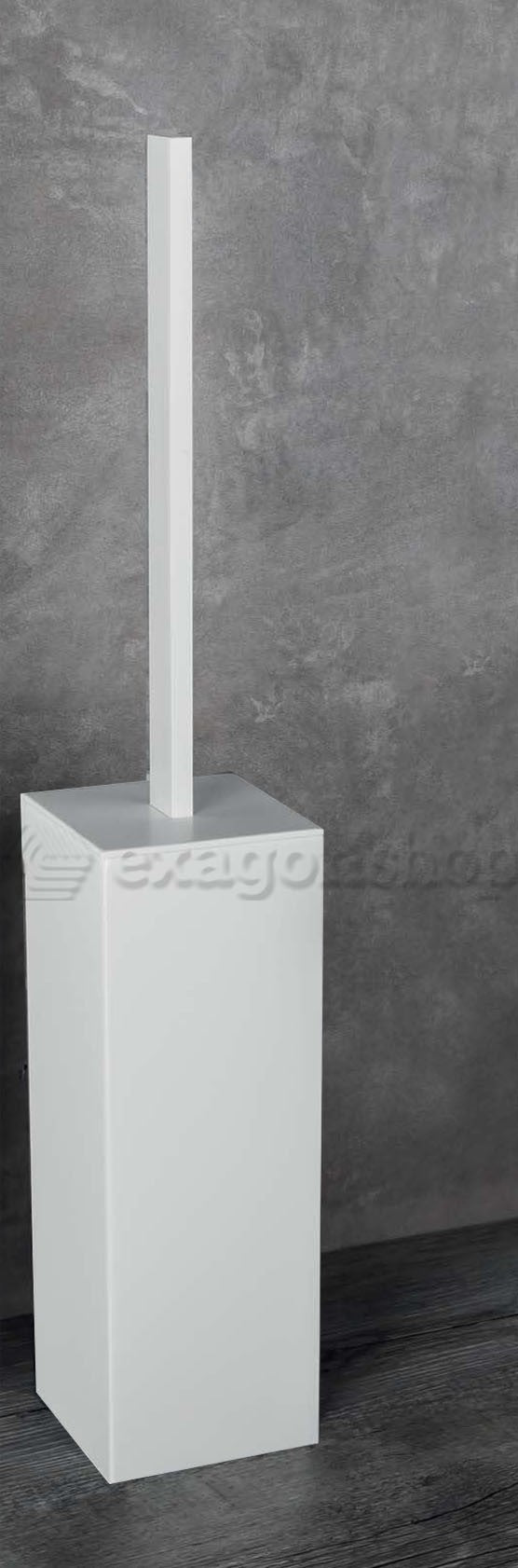 Colombo design look b1606 porta scopino da pavimento bianco opaco