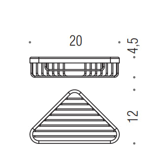 Colombo Basic B27320 griglia angolare vasca doccia cromo