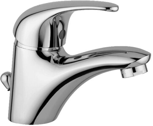 Paffoni Nettuno Due Nd075 Miscelatore lavabo scarico, vista frontale su sfondo bianco