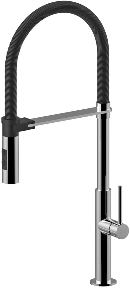 Paffoni Chef Miscelatore lavello orientabile 2 getti cromo nero opaco CH179CRNO