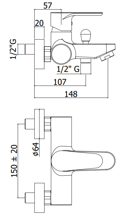 Paffoni Green Gr023 Miscelatore Vasca con doccia e flessibile Cromo