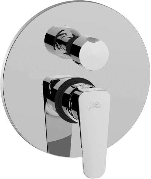Paffoni Sly Sy018 Miscelatore doccia Monocomando Incasso 2, dettaglio ravvicinato della finitura e del marchio