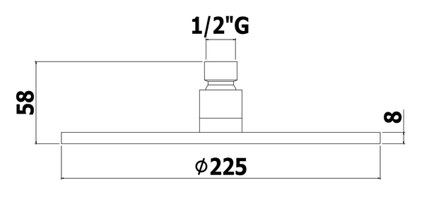 Paffoni Stick Zsof074 Soffione Master 225 Mm Con Snodo Nero Opaco