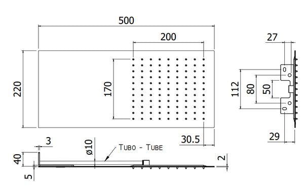 Paffoni Slim Soffione 50x22 a parete anticalcare cromo Zsof117