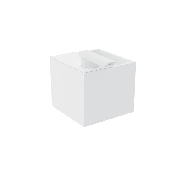 Dispenser sapone con Portaspazzolini Da Appoggio Bianco Satinato The Grid 2686504 Cosmic