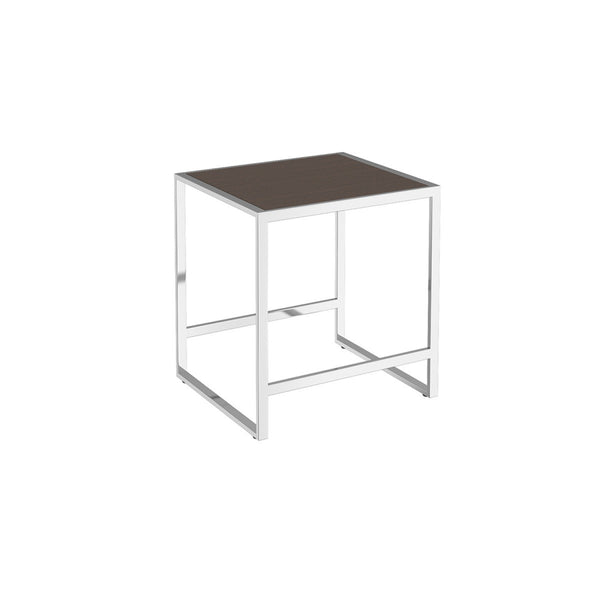 Sgabello Cromo Rovere scuro The Grid 6001195 Cosmic