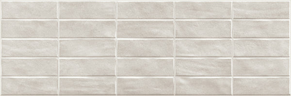 Rivestimento 25x76 in pasta bianca 9 mm Struttura Brick 3d Cenere Flex R03906 Ceramiche Ragno