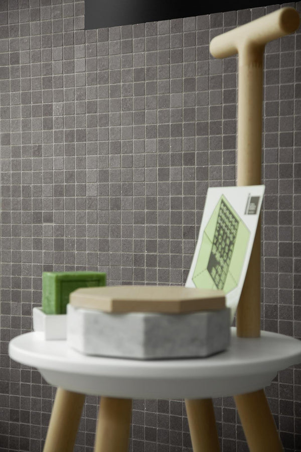 Rivestimento 40x40 Mosaico in pasta bianca 6 mm piombo Ceramica Ragno Terracruda 00R05H04