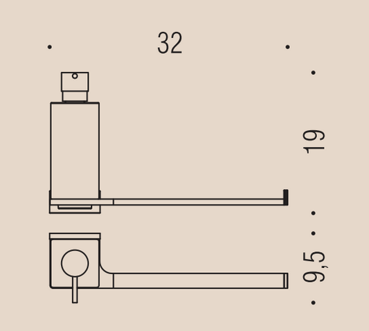 Colombo Look portasalvietta con dispenser bianco opaco, dettaglio ravvicinato del materiale e dell'aggancio - Colombo Design