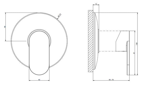 Parti Esterne Per Miscelatore Monocomando Ad Incasso diametro 117 mm Cromo Via Bagutta 35954 Emporio Gessi