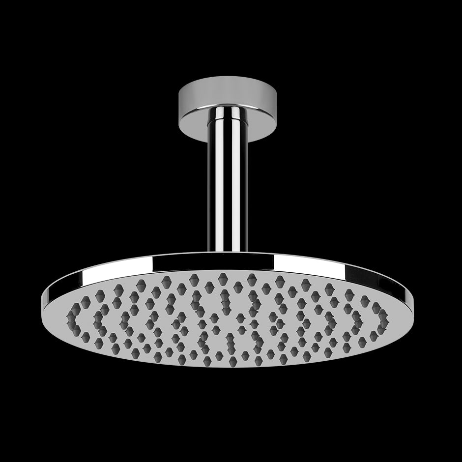 Soffione Doccia tondo 20 cm orientabile con braccio a Soffitto Cromo Shower 47288 Gessi Emporio