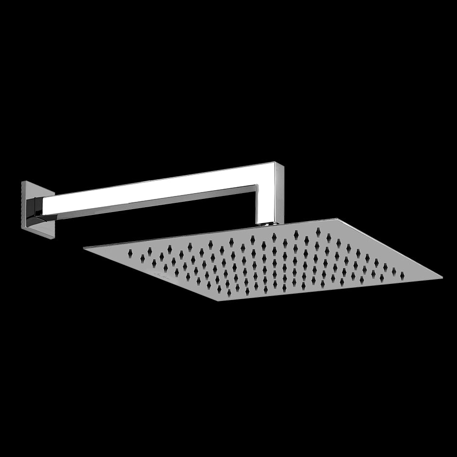 Gessi Emporio 93348 Soffione 30x30 con braccio a Parete Cromo