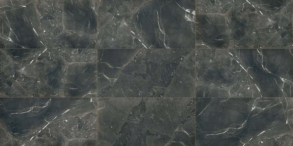 Cerim Timeless Pavimento Rivestimento 60x120 Cm Rettificato 10mm Effetto Marmo Gres Porcellanato Smaltato Black Deep