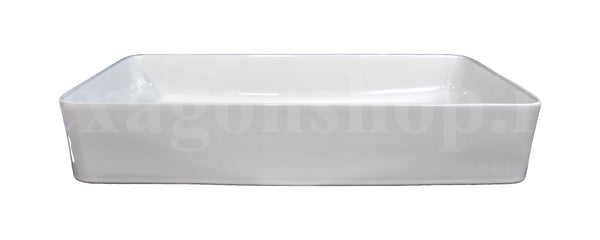 Mobile bagno caffe creta opaco 120x50 Oasy un cassetto con top e lavabo rettangolare da appoggio