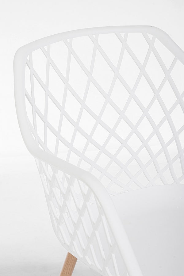 Andrea Bizzotto Optik sedia di design con gambe in acciaio bianco