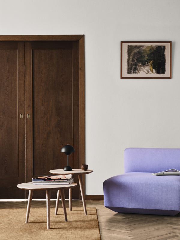 &Tradition Flowerpot VP9 Lampada ricaricabile da interno, particolare del diffusore luminoso