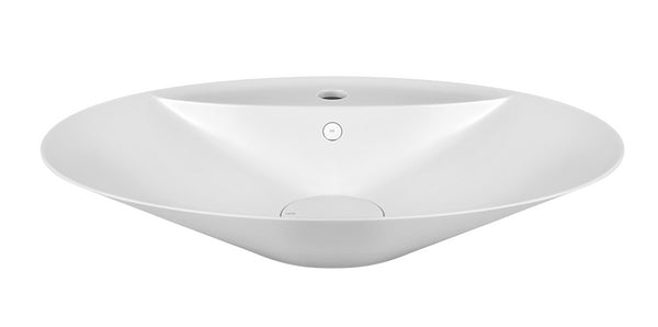 Lavabo Da Appoggio 73.9x49.5 in Cristalplant Bianco Opaco Cono 45905 Gessi