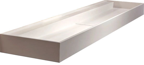 Antonio Lupi Canale216 Lavabo Rettangolare con portaoggetti 207/216x47 cm In Flumood