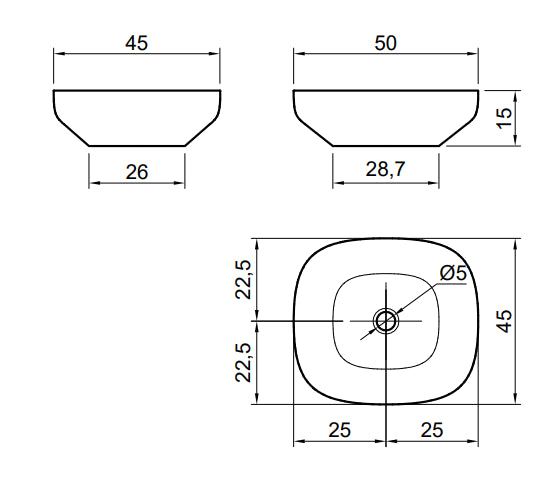 Antonio Lupi Design Ago3 Lavabo Ovale Da Appoggio 50x45 Cm H 15 In Flumood Verniciato Pomice