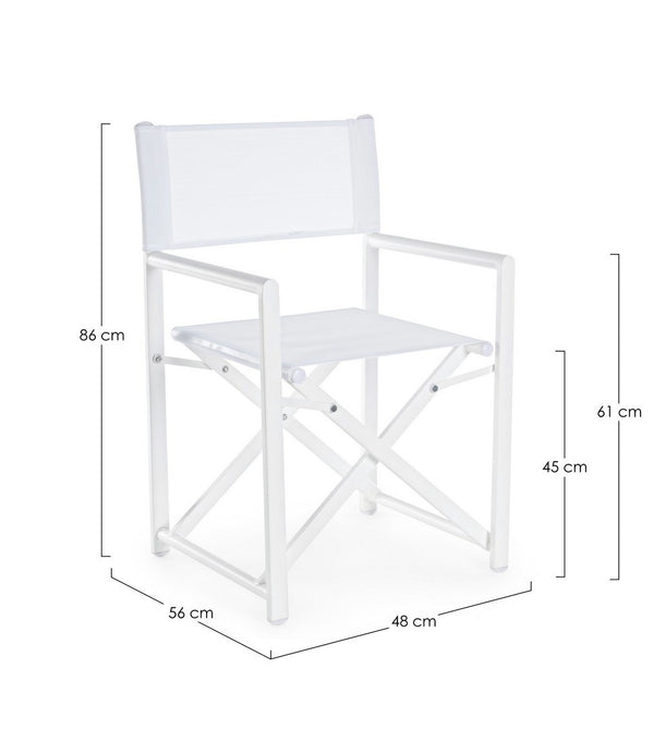 Andrea bizzotto Taylor sedia regista pieghevole bianco 0662083