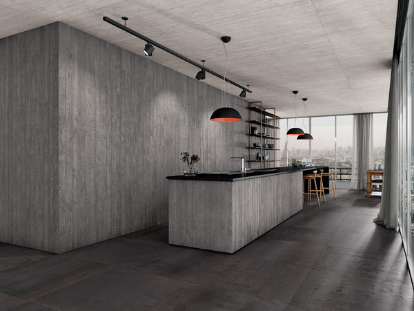 Cotto D'Este Kerlite Cement Project 5 Plus Pavimento Rivestimento 50x150 Cm In Porcellanato Ceramico Sottile Color 30 Work