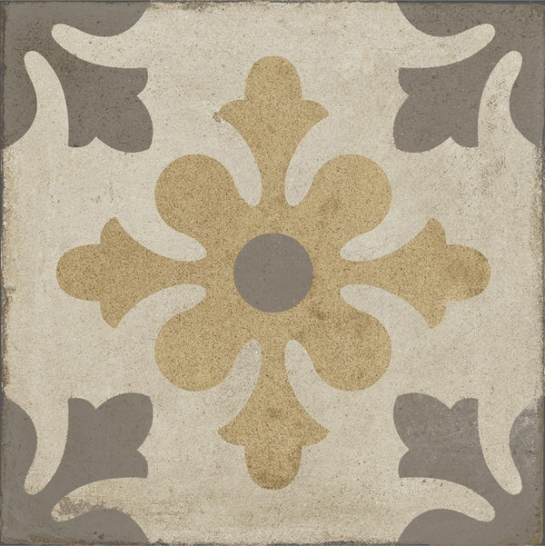 Pavimento rivestimento 20x20 decoro in gres porcellanato 10 mm Mix Ambra Ceramiche Ragno Ottocento 00RFFW24