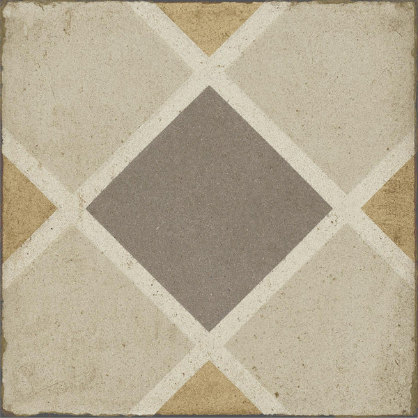 Pavimento rivestimento 20x20 decoro in gres porcellanato 10 mm Mix Ambra Ceramiche Ragno Ottocento 00RFFW24