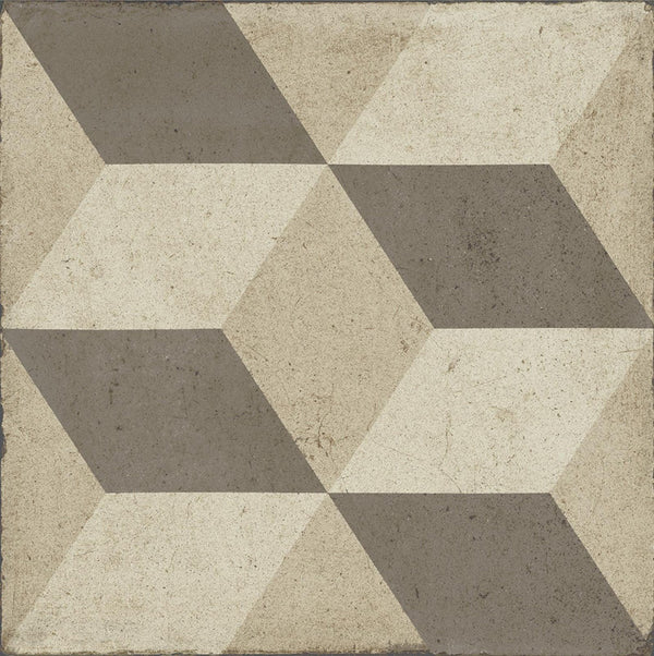 Pavimento rivestimento 20x20 decoro in gres porcellanato 10 mm Mix Ambra Ceramiche Ragno Ottocento 00RFFW24