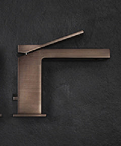 Gessi Rettangolo K Miscelatore lavabo con piletta Copper Brushed 708 PVD 53001