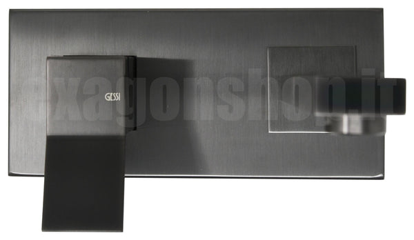 Gessi Rettangolo K Parti Esterne Miscelatore lavabo senza parte Incasso black metal brushed PVD