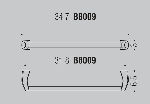 Colombo Road Portasciugamani 34,7 cm a parete Cromo, dettaglio ravvicinato del materiale e dell'aggancio - Colombo Design