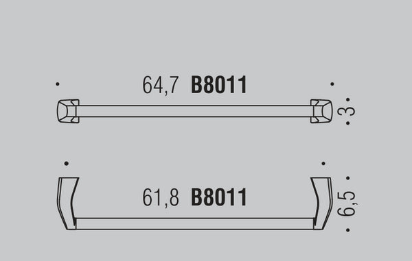 Colombo Design Road B80110cr portasciugamani 64,7 cm a parete cromo