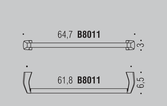Colombo Road portasciugamani 64,7 cm a parete cromo, dettaglio ravvicinato del materiale e dell'aggancio - Colombo Design