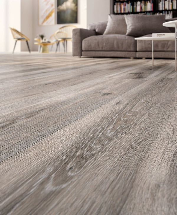 Pavimento 30x120 Effetto parquet Ash Ceramica Sant Agostino in gres porcellanato e naturale, superficie e texture...