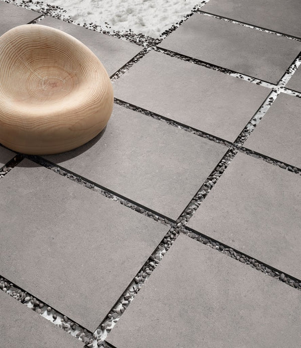 Pavimento Rivestimento 60x60 Effetto Pietra Gres Porcellanato Rettificato Antislip Grey Ceramica Sant Agostino Highstone CSAHS7YS60