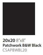 Pavimento Rivestimento 20x20 Black Patchwork B&W CSAPBWBL20 Ceramica Sant Agostino