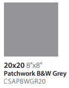 Pavimento Rivestimento 20x20 Grey Ceramica Sant Agostino Patchwork B&W CSAPBWGR20
