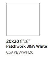 Pavimento rivestimento 20x20 White Ceramica Sant Agostino Patchwork B&W CSAPBWWH20