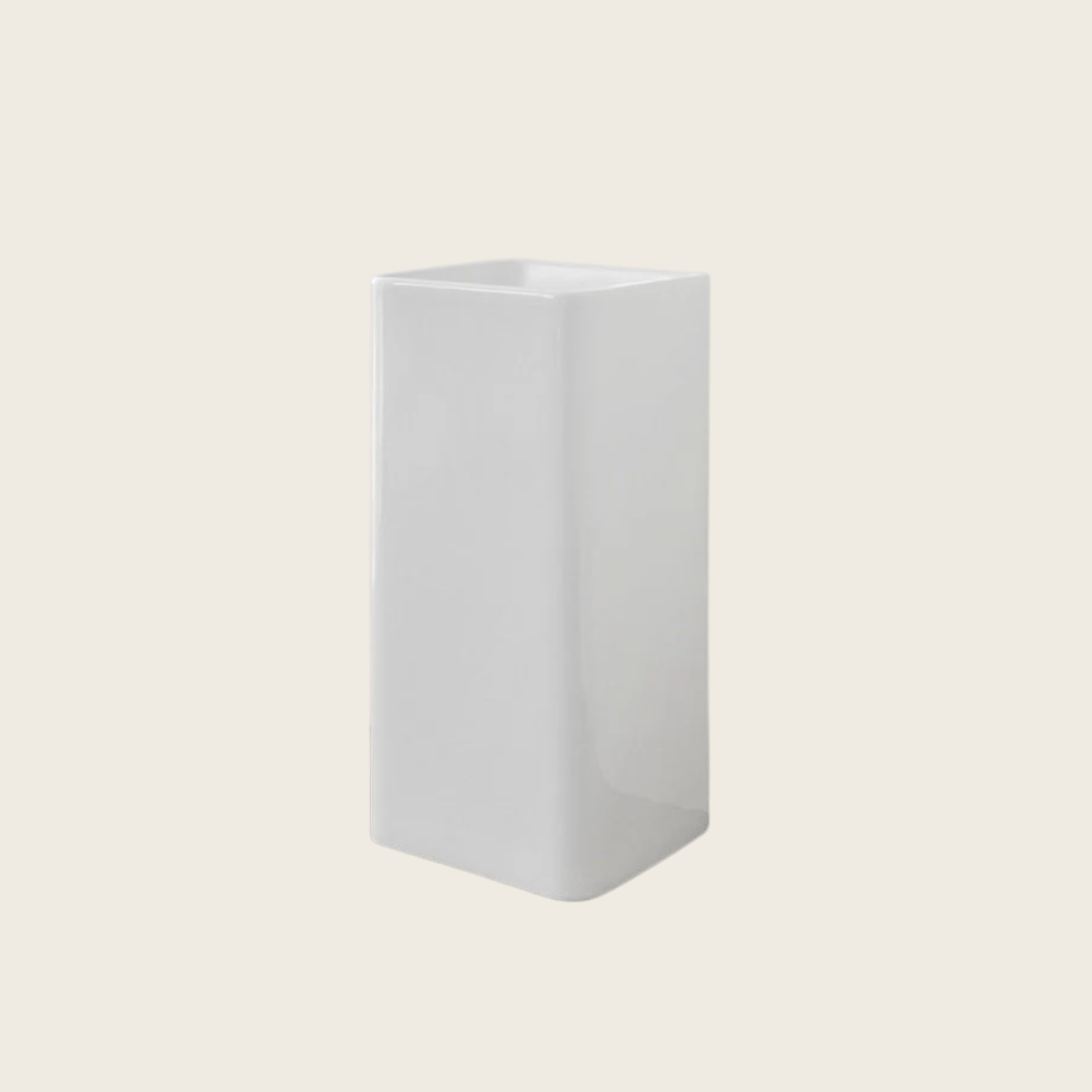Lavabo freestanding 40x40 cm senza foro rubinetteria in ceramica bianco matt Nic Semplice