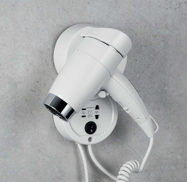 Colombo design contract b99700 asciugacapelli da parete bianco